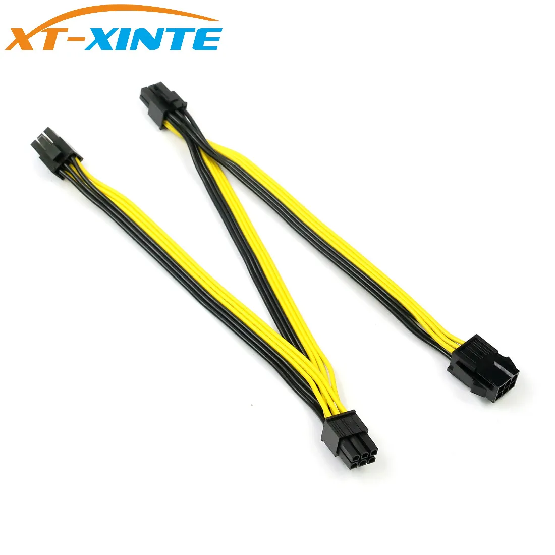 10 шт./лот PCI-E PCIe 6Pin мама к 3 6P папа PCI Экспресс Удлинительный кабель питания 20 см для