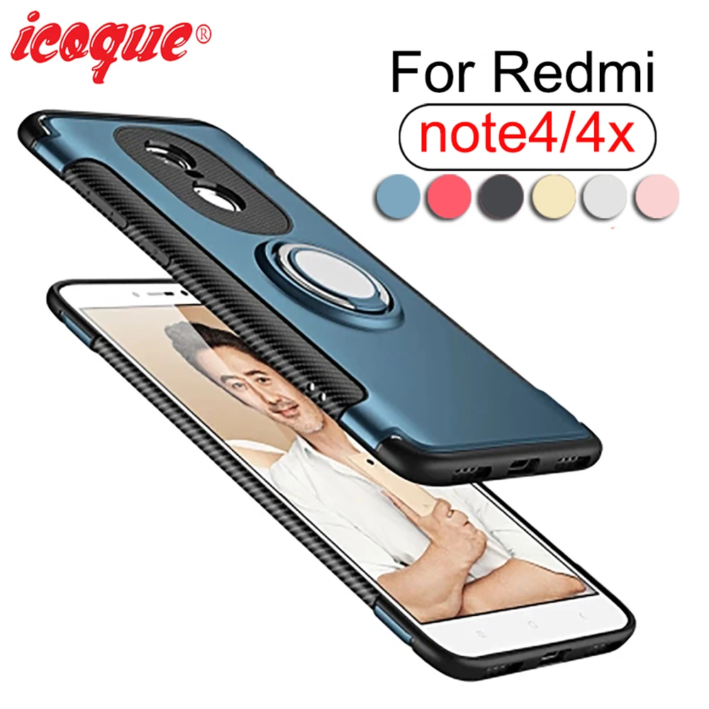 Чехол для xiaomi redmi note 4x4 чехол с кольцом xiomi xaomi note4 note4x силиконовый телефона 32 ГБ 64