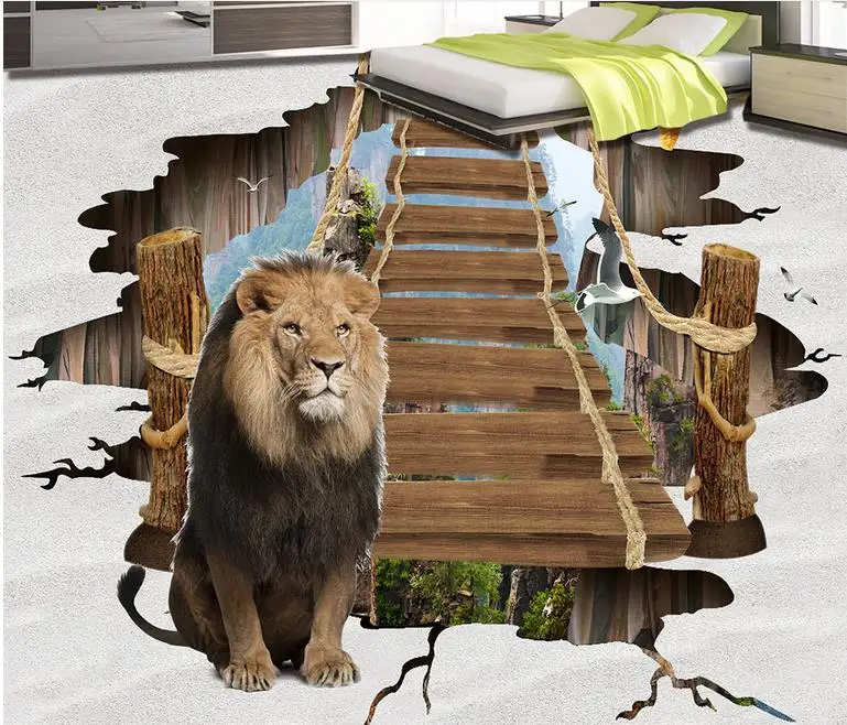 3d обои с животными для детской комнаты мальчиков водонепроницаемые