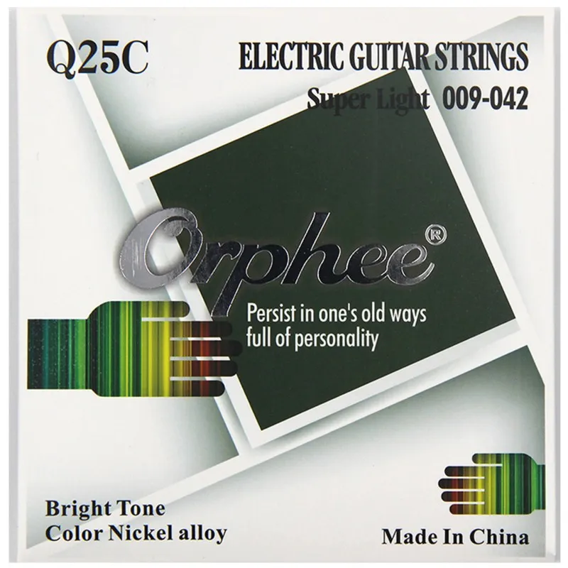 

Струны для электрогитары Orphee Q25C 009-042, никелевый сплав, шестигранные, аксессуары для музыкальных инструментов