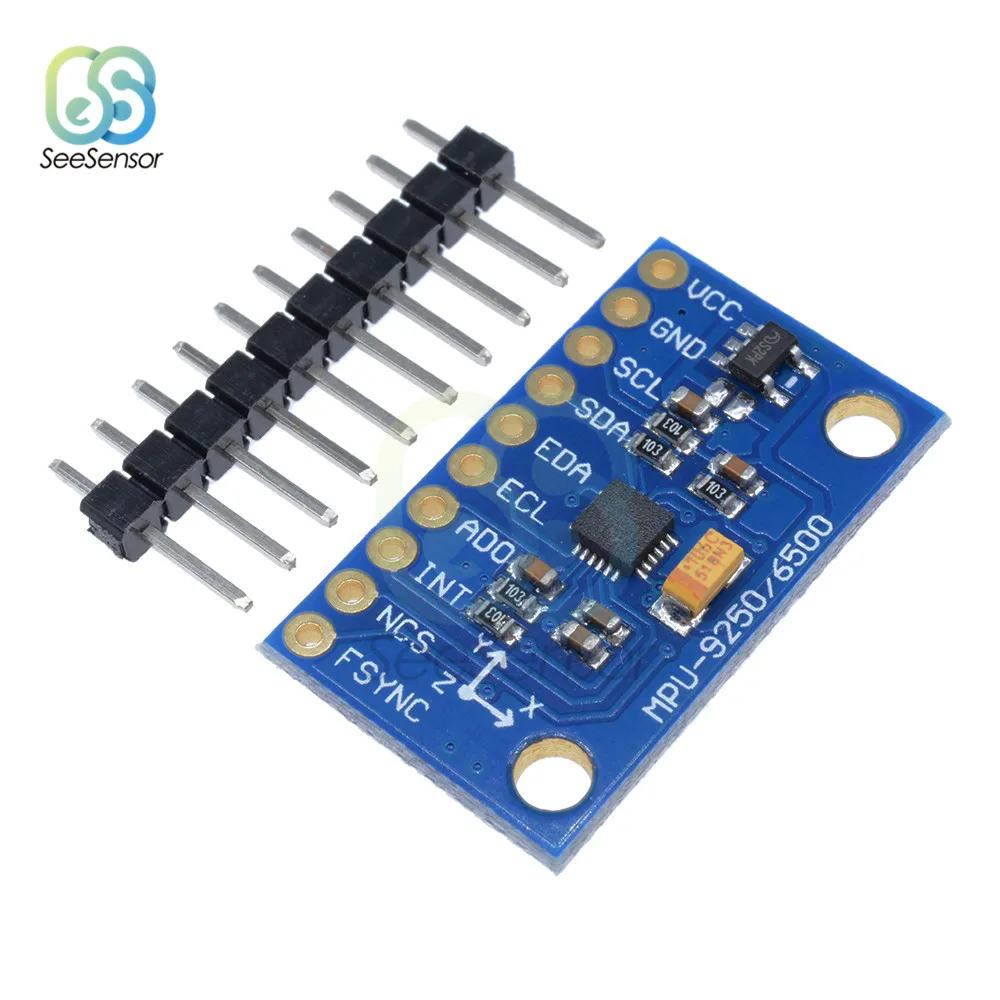 MPU9250 отношение гироскопа акселератора магнитометр сенсор плата модуль I2C IIC SPI MPU