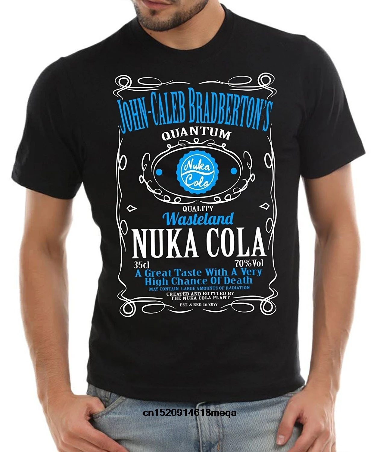 Футболка Nuka Cola Quantum футболка John Caleb Bradberton's летние футболки Мода|Мужские