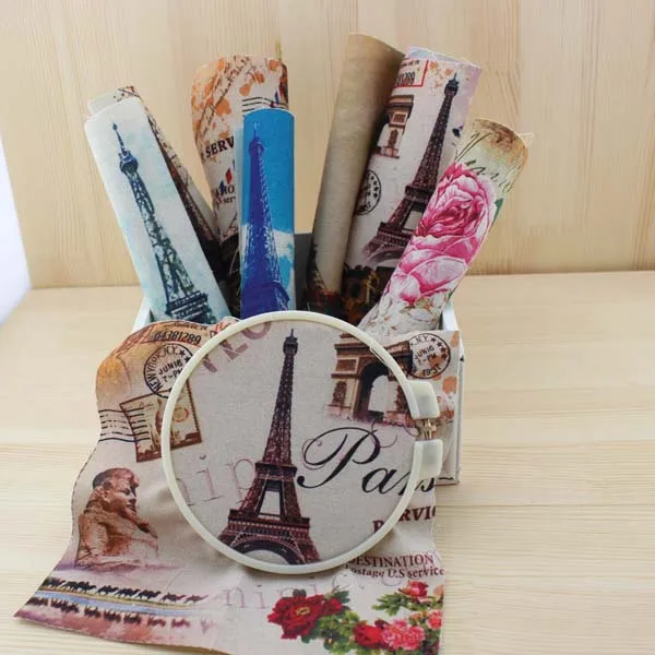 Винтажное одеяло с принтом Эйфелева башня из хлопка и льна украшение для дома 20