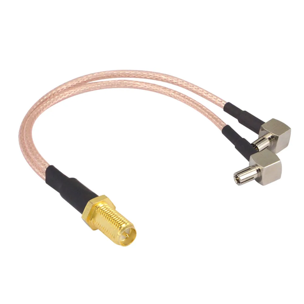 RP SMA мама к Y Тип 2 X TS9/CRC9 разъем сплиттер-Сумматор кабель косичка RG316 15 см