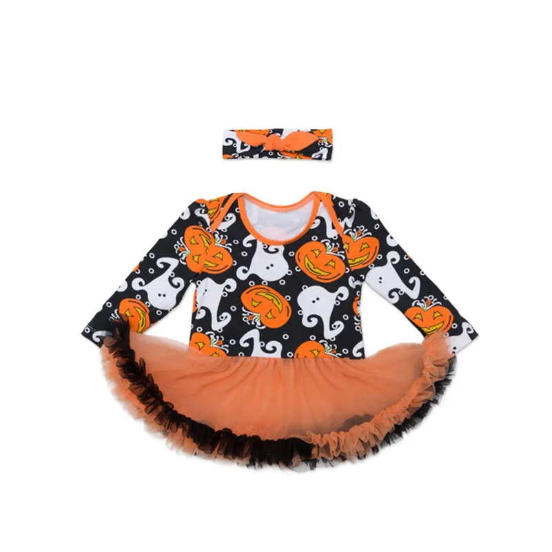 2017 Хэллоуин Одежда для малышей Комплект черного цвета одежда с длинным рукавом