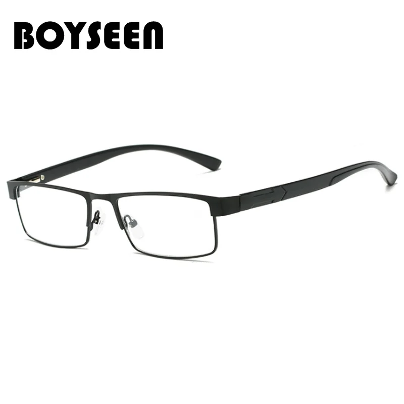 BOYSEEN, мужские очки для чтения из титанового сплава, не сферические, 12 слойные линзы с покрытием, Ретро Бизнес очки по рецепту дальнозоркости
