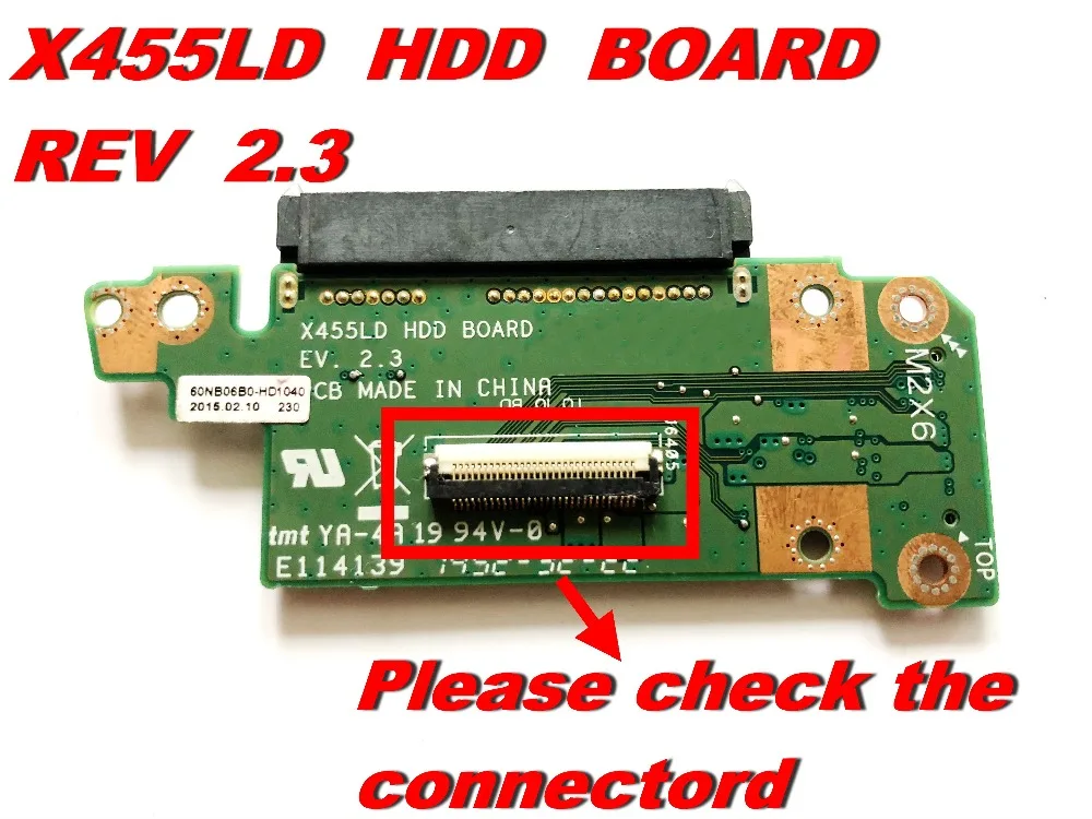 

Original For ASUS X455LD HDD board X455LD HDD BOARD REV 2.3 tested good Free shipping8