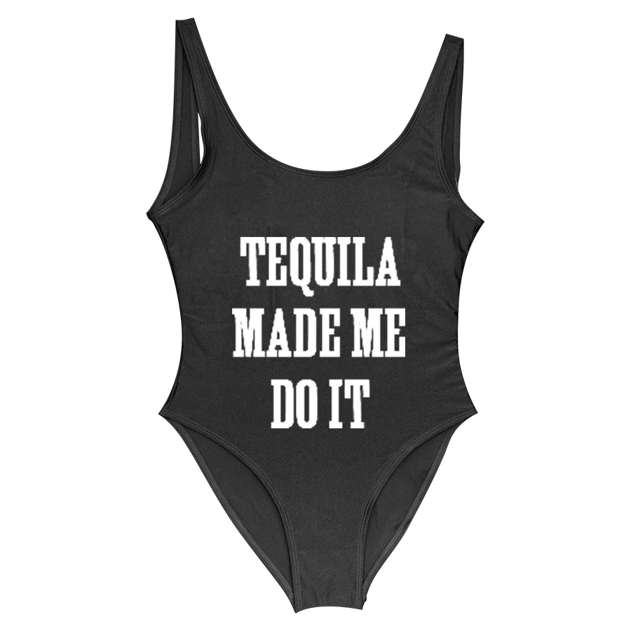 Женский купальник TEQUILA Make ME DO IT Цельный для девочек веселое время вечерние