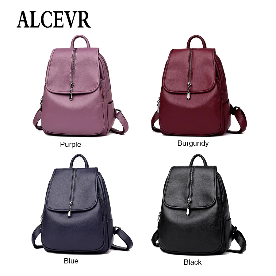 Женский рюкзак для отдыха ALCEVR кожаный винтажный Рюкзак Mochila Escolar Модный женский