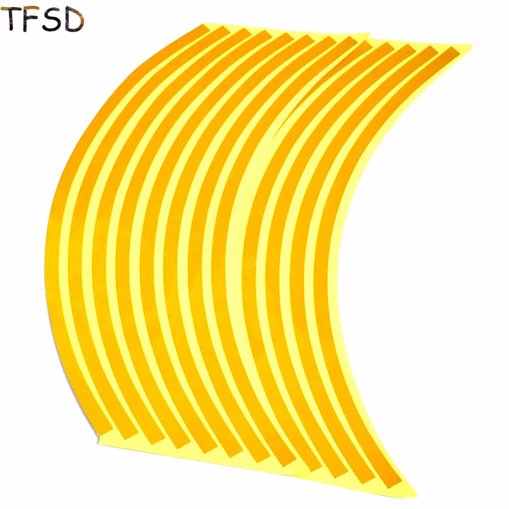 Автомобиль Стайлинг мотоцикл шин наклейки на обод 16 &quot 18&quot СВЕТООТРАЖАЮЩИЙ