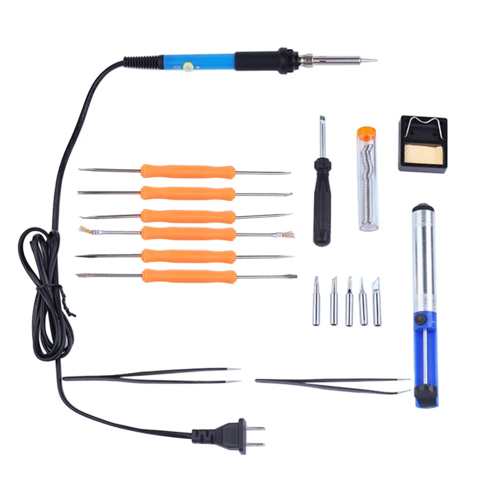 Паяльник Комплект 60 Вт 110v-adjustable Температура Сварка паяльник с инструмент для