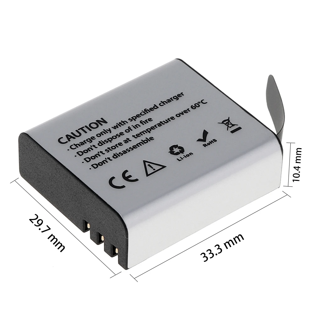 TUYU 2 шт./компл. 3,7 V 1350 мА/ч, SJ4000 SJ5000 SJ6000 h9 H8r H3r C30 F68 Батарея для спортивной экшн-камеры SJCAM действия Камера с Батарея Зарядное устройство Док-станция