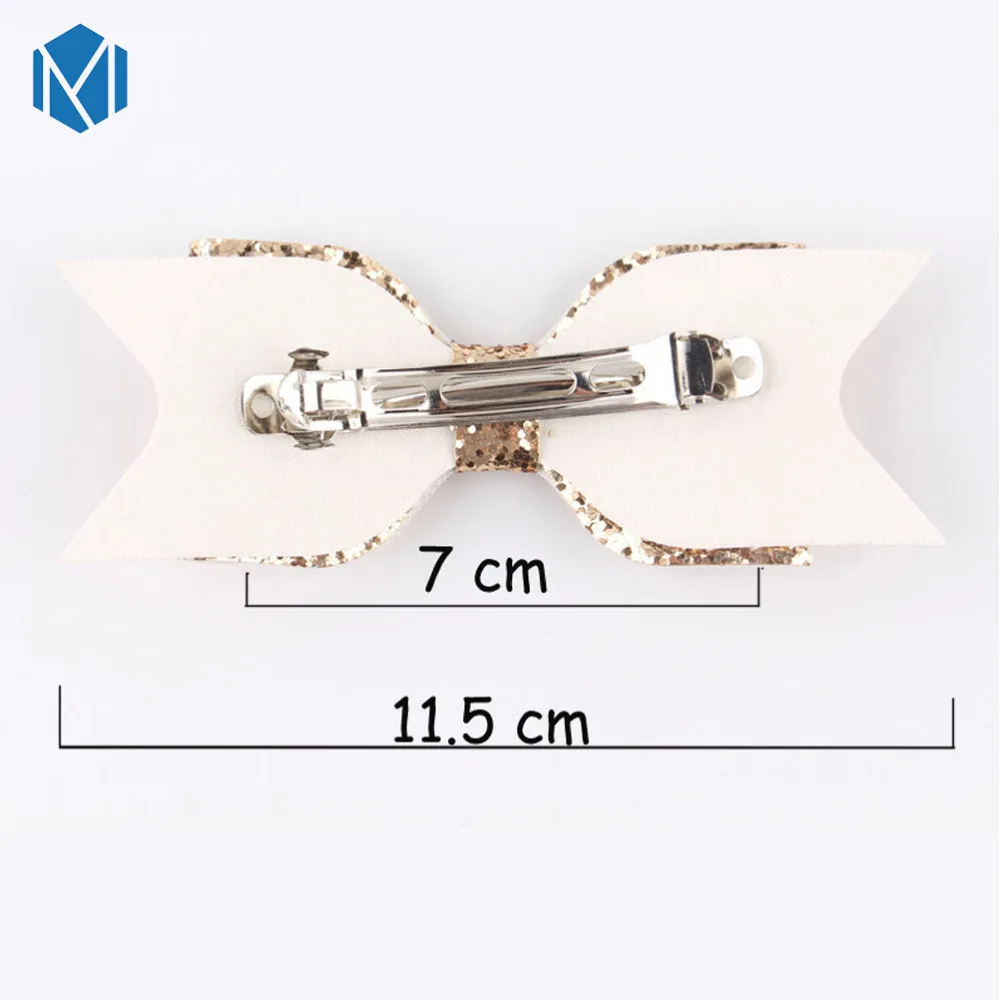 M MISM 12 см милые блестящие заколки для волос с бантом Девочек Блестящий