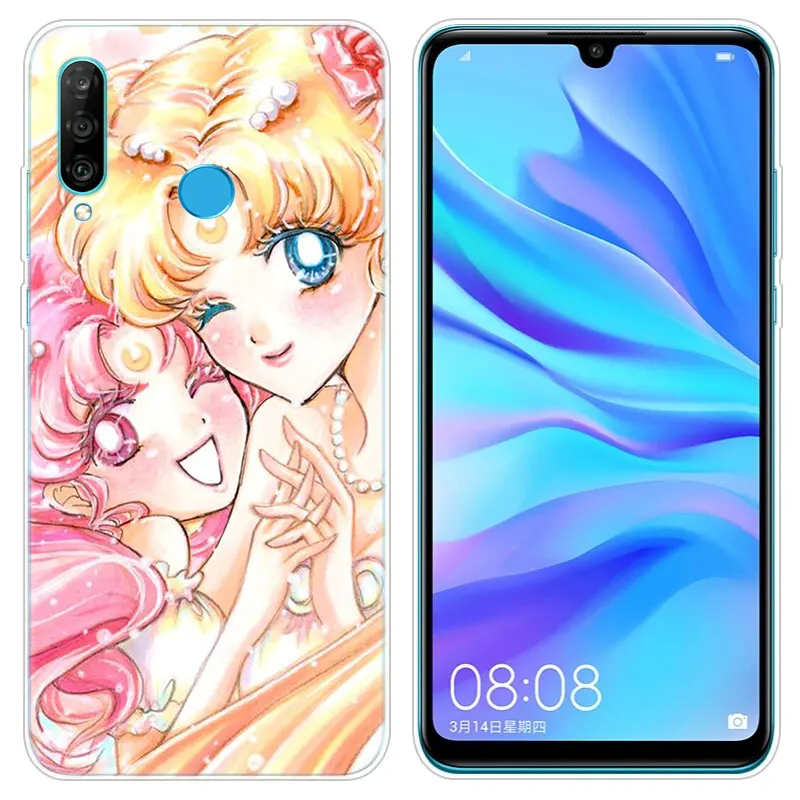 Модный мягкий силиконовый чехол с аниме Сейлор Мун для huawei P30 20 Pro 10 P9 P8 Lite P Smart Z Plus NOVA 5i 3i