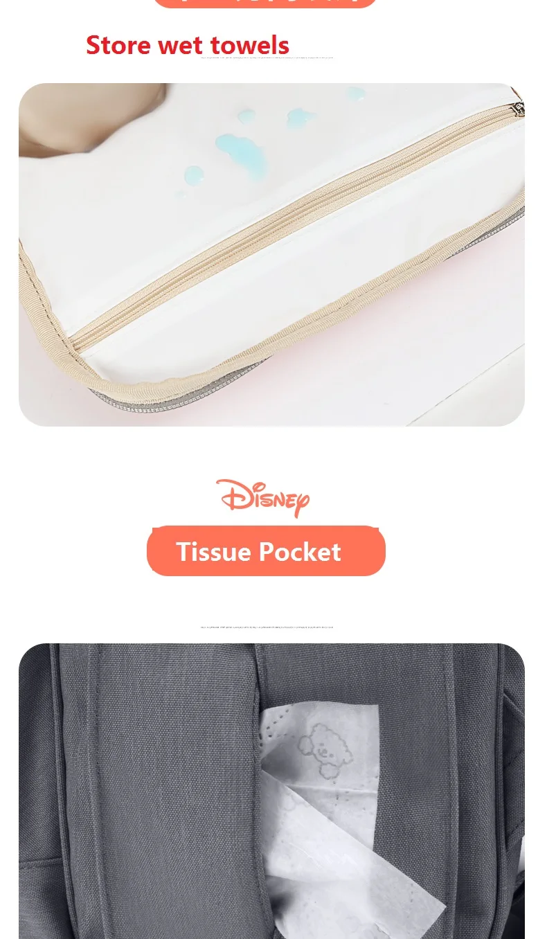 Disney минни Мумия средства ухода за кожей для будущих мам подгузник сумка большой ёмкость Микки Маус пеленки Дорожная Рюкзак Сумка для прогулки с ребенком