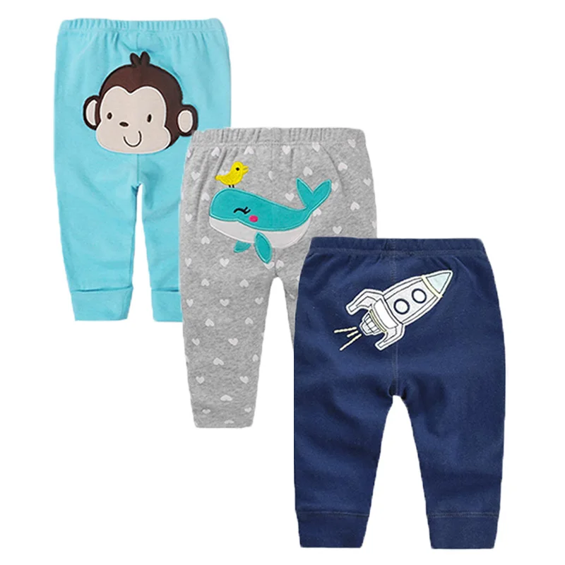 3 шт./Лот Детские хлопковые брюки с мультяшным рисунком|Брюки| |