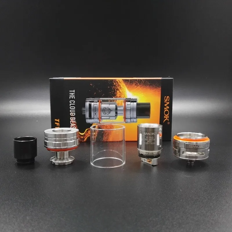 Оригинальный Elektronik пикантная закуска sigara SMOK TFV8 Vape распылителя 6 мл облако зверь RDA
