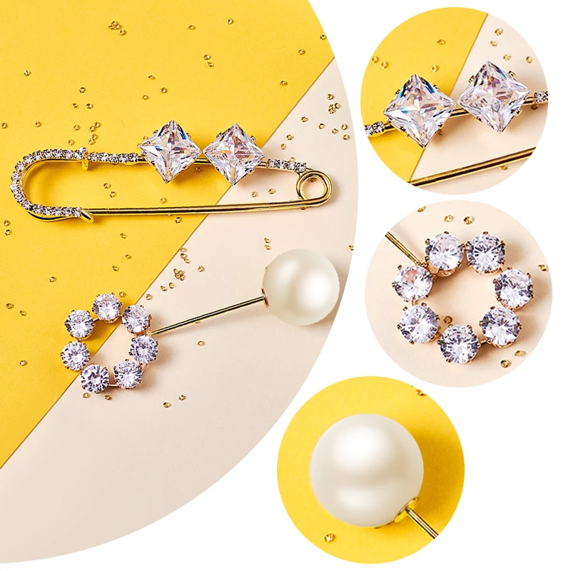 SHUANGR Big Beads Simulated Pearl Brooch Pin Dress Rhinestone Decoration Buckle Jewelry Brooches For Men Women | Украшения и