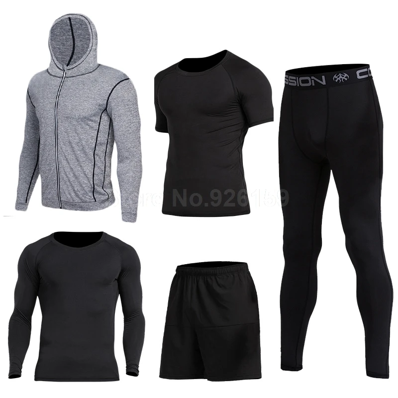Vansydical, мужской спортивный костюм, костюмы для бега, 5 шт., Мужская одежда для спортзала, тренировки, спортивные костюмы, баскетбол, Джерси, тренировочные костюмы - Цвет: 092 089 014 004 002