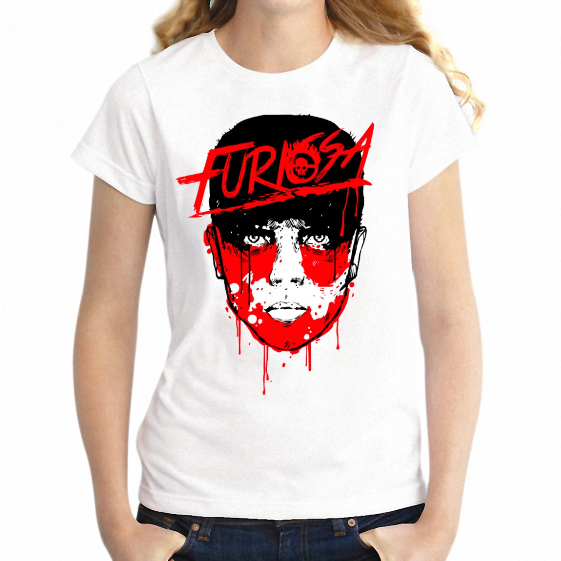 Женская футболка Imperator Furiosa Mad Max Doof Warrior Awesome Drawing Girl's Tee|Футболки| |