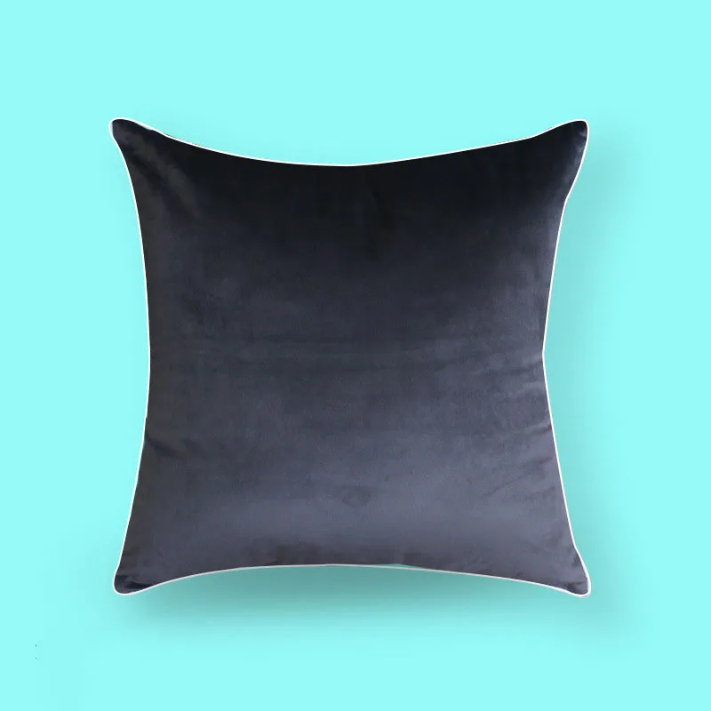 European style Solid color Simple Pillow sofa Cushion car Lumbar pillow High grade Sleeper cover - Цвет: J