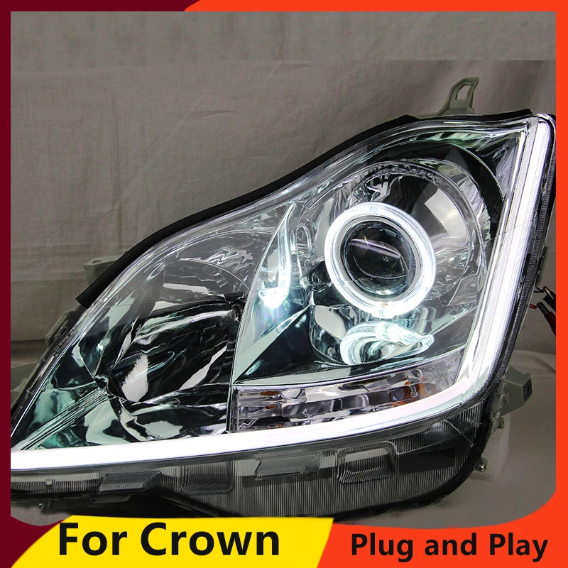 Стайлинг автомобиля KOWELL для Toyota Crown 2005 2009 светодиодный светодиодные фары ДХО