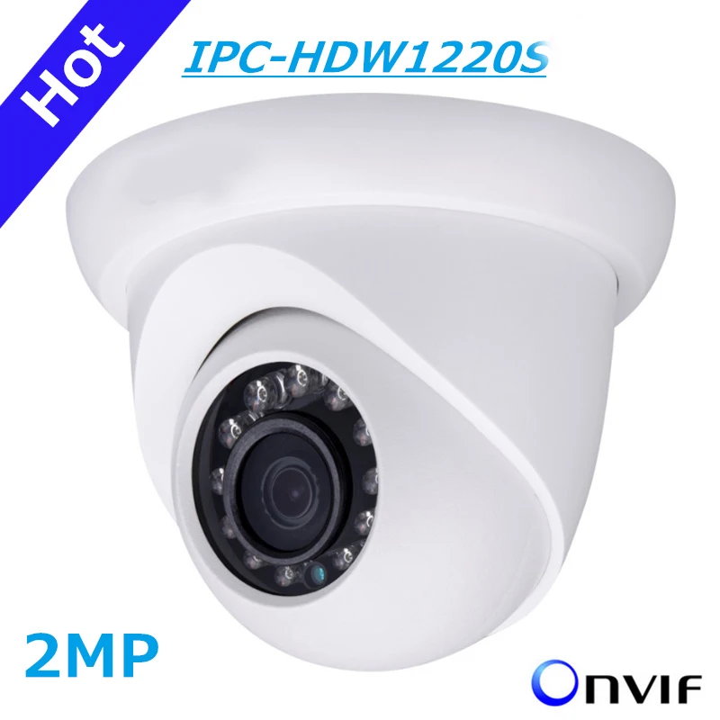 DH IP камера IPC HDW1220S 2MP Full HD сетевая маленькая IR для очков IP67 Поддержка POE и Onvif