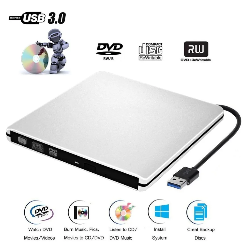 Оптический привод USB 3 0 DVD накопитель внешний проигрыватель для hp ноутбука