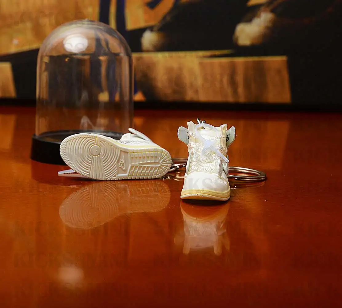 Дропшиппинг aj1 offwhite blue sneaker Кукла аксессуар-брелок Air Jordan 3D мини-кроссовки забанены SpaceJam спортивная обувь брелки