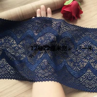 3mlot exquisite stretch dark blue lace trims fabric high end clothing diy skirt lace lace accessories wide 22cm