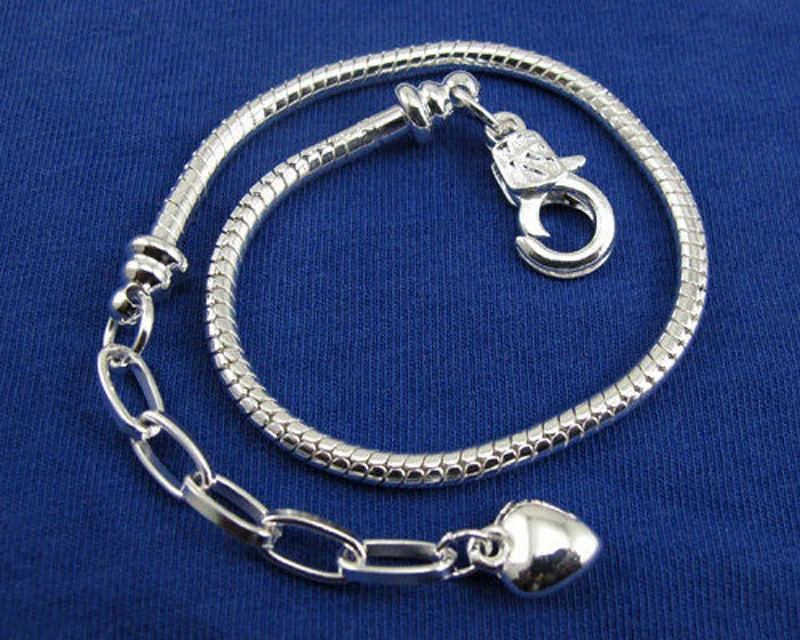 2 шт./партия серебряная цепочка со змеями браслет с застежкой омаров удлиняющий