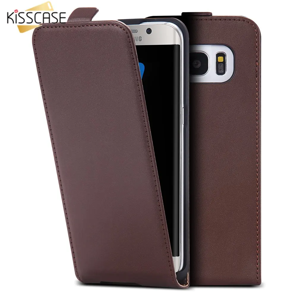 Kisscase Винтаж Вертикальный флип кожаный чехол для iPhone 7 Plus Чехол открыть и Подпушка