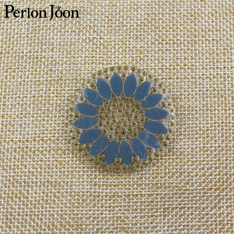 5 шт. 1 57*1 57 дюймов стразы с круглыми цветами Хрустальная аппликация украшение в