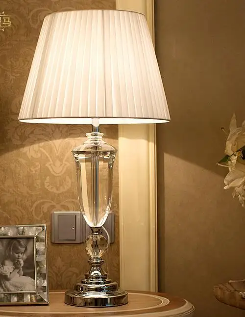 Абажур для стола Европа маленькая Хрустальная прикроватная лампа абажур