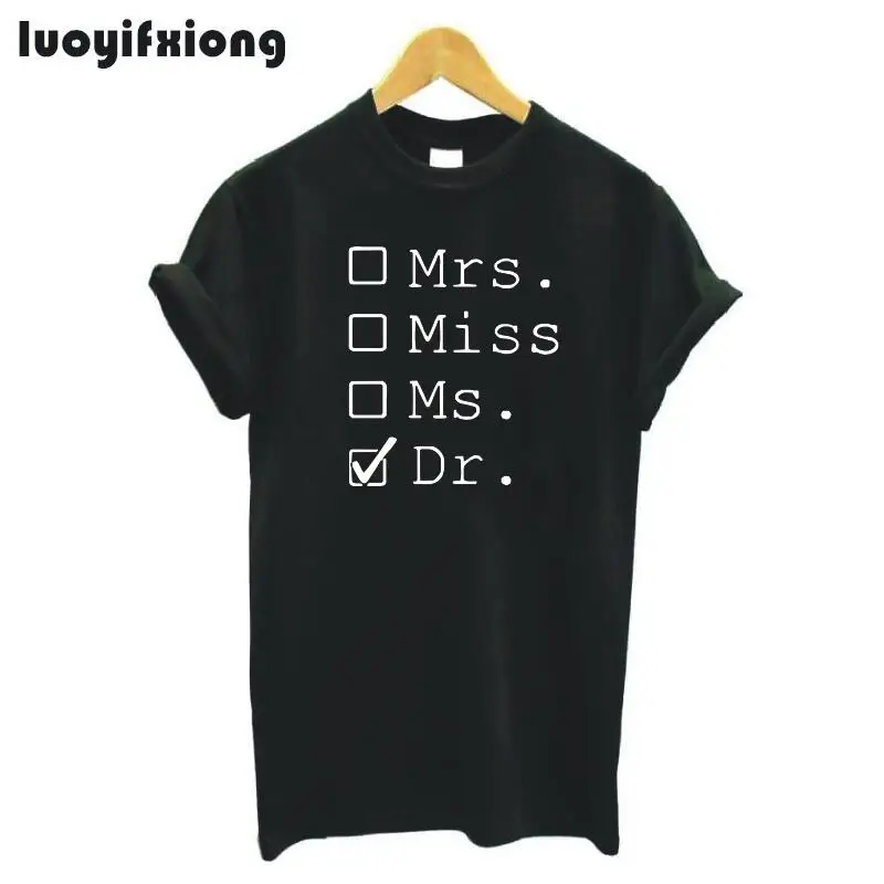 Хипстерская футболка с надписью Mrs Miss Ms Dr женские топы забавная рубашка доктором
