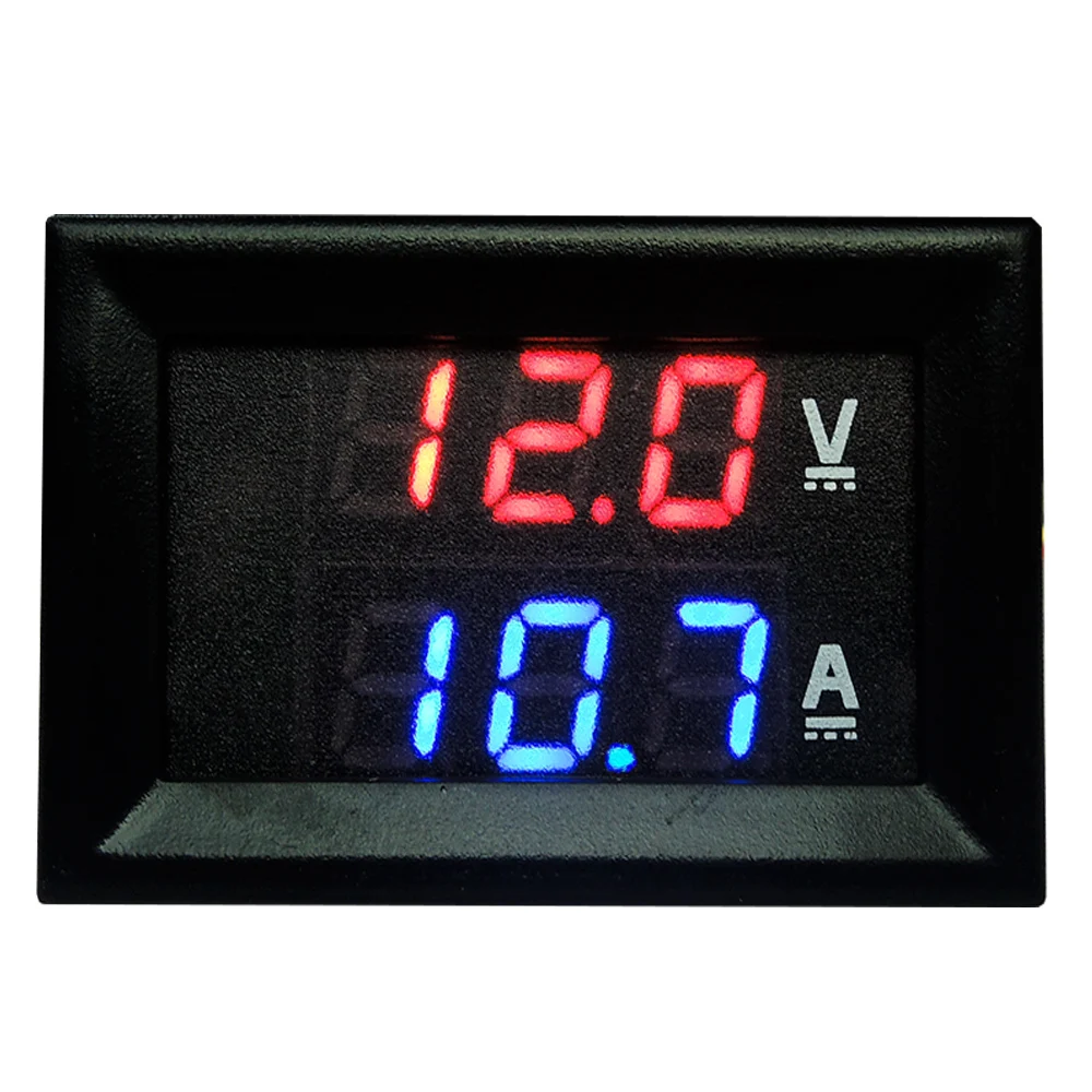 DC100V 50A двойной цифровой синий красный светодиодный индикатор тока Вольтметр Амперметр мультиметр Панель тестер Вольтметр Калибр монитор шунта
