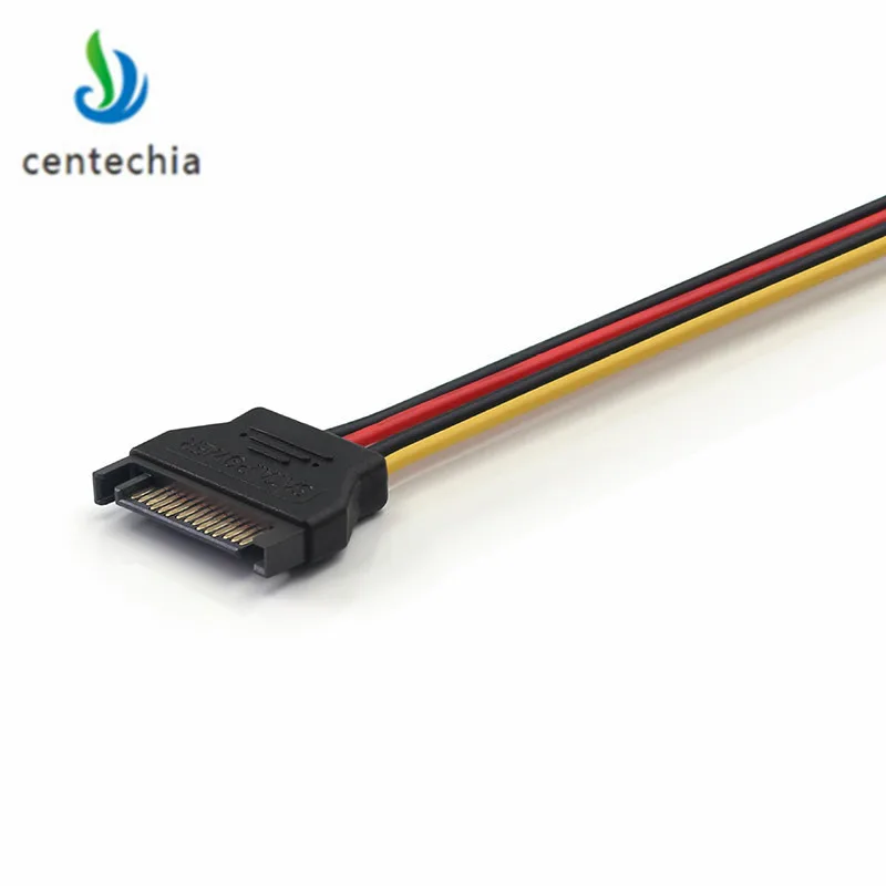 Centechia 15 Pin SATA штекер к Molex IDE 4 контактный Женский адаптер удлинитель Кабель питания