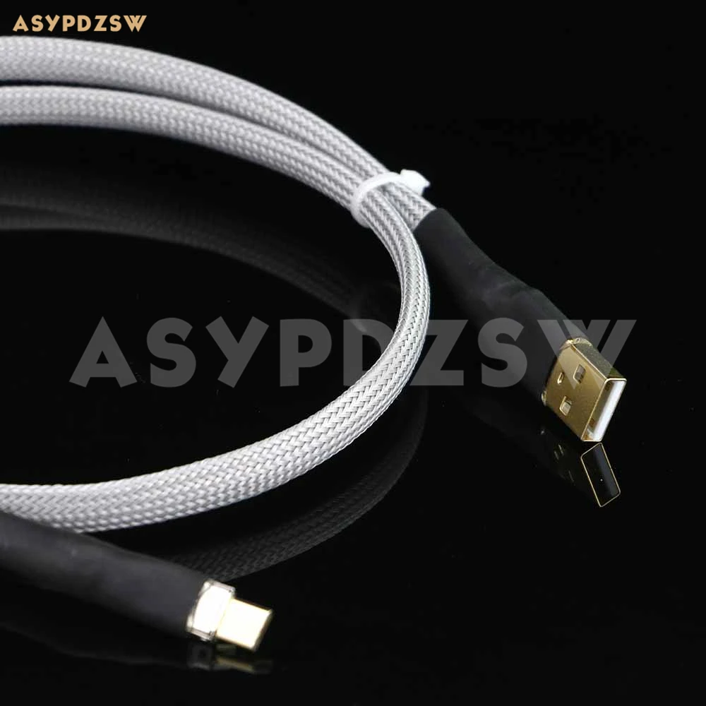 Высокое качество DIY 4N стерлингового серебра HIFI Audiophile(0,75 м) USB микро кабель для передачи данных для Android