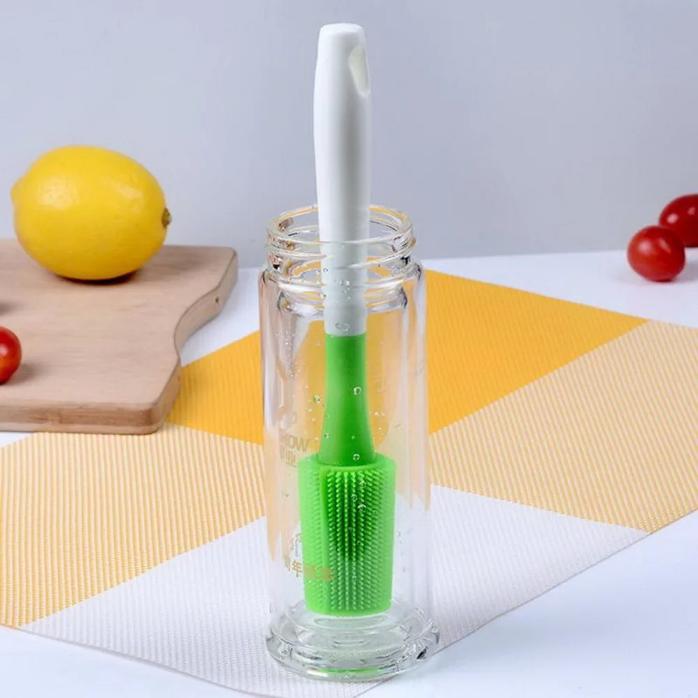 ZTSilicone кисть с длинной ручкой ершик для мытья бутылочек щетка молочных бутылок