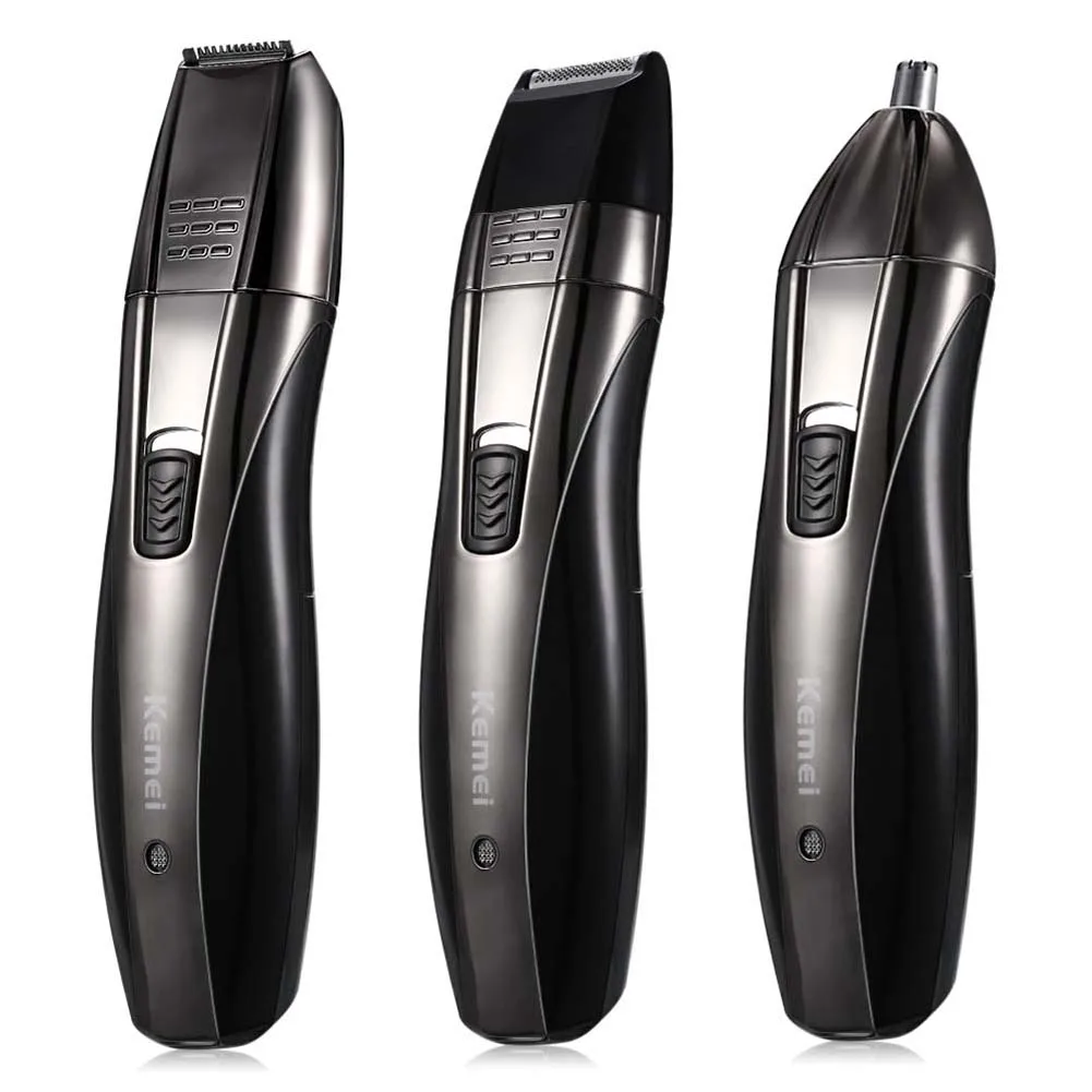 Kemei KM 6635 3 в 1 перезаряжаемый триммер для носа и бороды ушные боковины волос