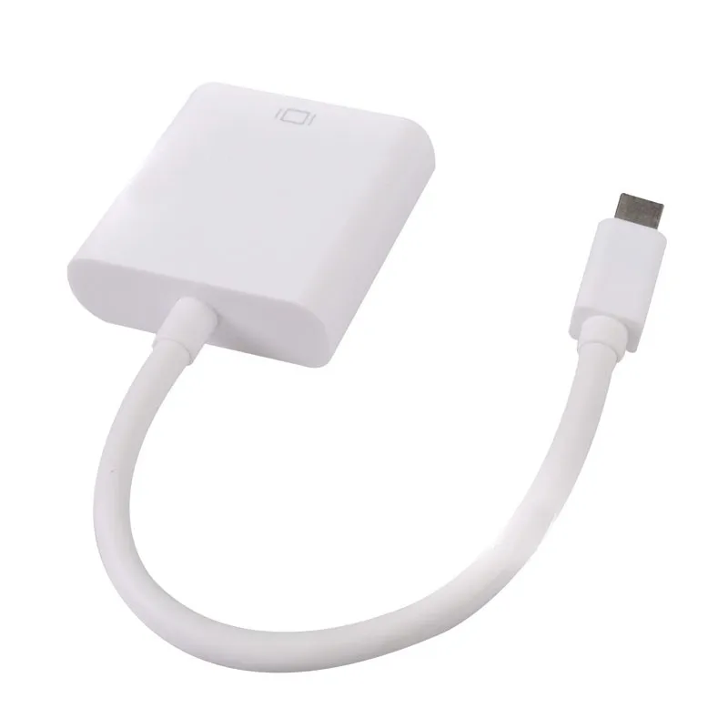 50 шт. Thunderbolt Mini DP в VGA адаптер конвертер кабель для MacBook PC Розничная упаковка