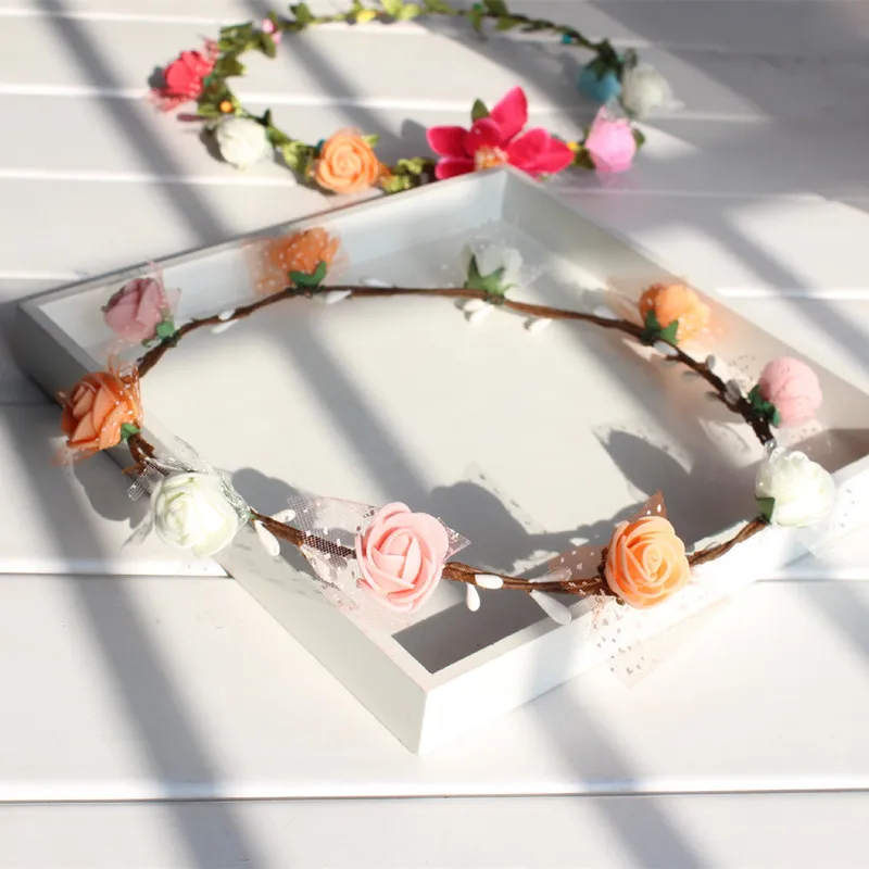 Искусственные сушеные цветы пенные розы Ягодный венок сделай сам для свадьбы