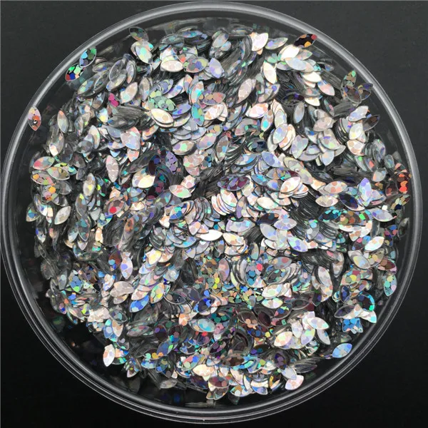 5mm oval 20 г Лазерная Серебряная микс форма ПВХ свободные блестки для маникюра ногтей, свадебные конфетти, аксессуары для рукоделия - Цвет: 5mm oval