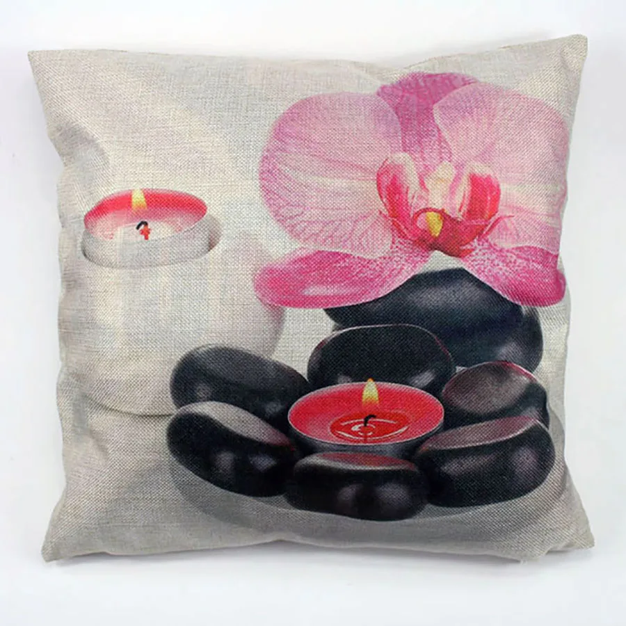 Maiyubo Buddha Cushion Cover: Europe Style Letters Waist Car Pillow Decorative Thailand Art Throw Pillow Case for Sofa (PC496) image 4