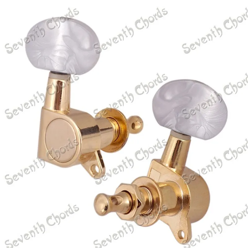 Набор из 6 шт. золотистых запечатанных шестеренок для тюнера машинная головка