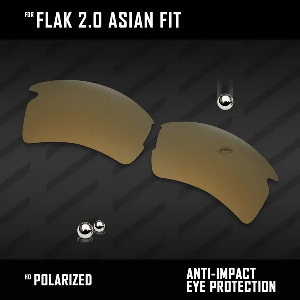 Bronze Gold OOWLIT линзы для замены солнцезащитных очков Оукли Flak 2,0 Asian Fit OO9271 Поляризованные-разноцветные - Цвет линз: Bronze Gold