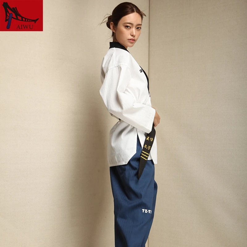 Боевые искусства TKD Tae Kwon Do Корея v образный вырез для взрослых Тхэквондо форма