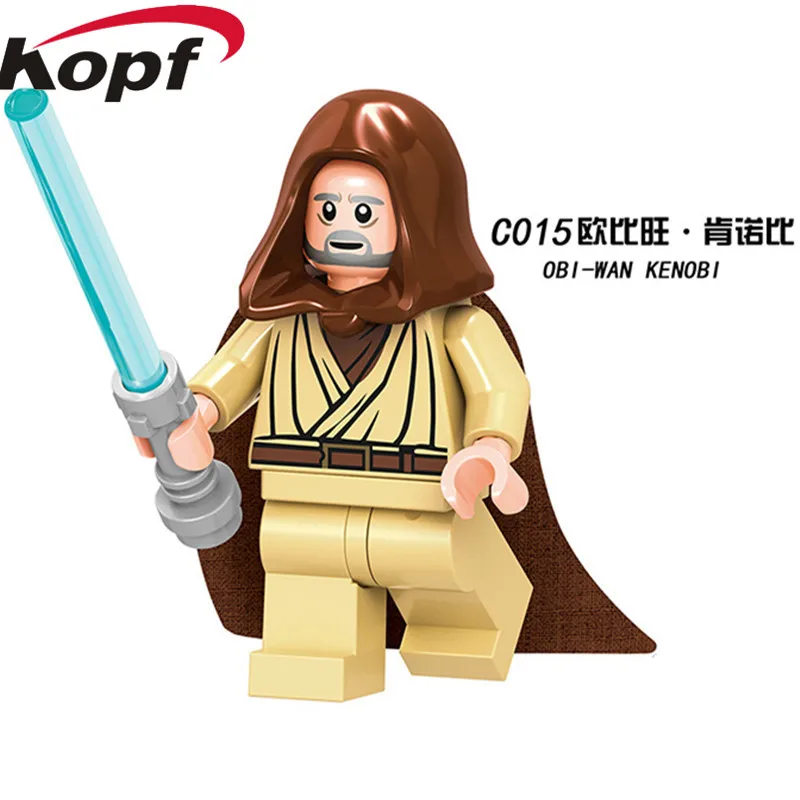 C015 Without Box C023-030 Рей Люк Скайуокер Ahsoka Tano комплект Fisto Captaion Jag строительные блоки кирпичи фигурки коллекция подарок детские игрушки - Цвет: C015 Without Box