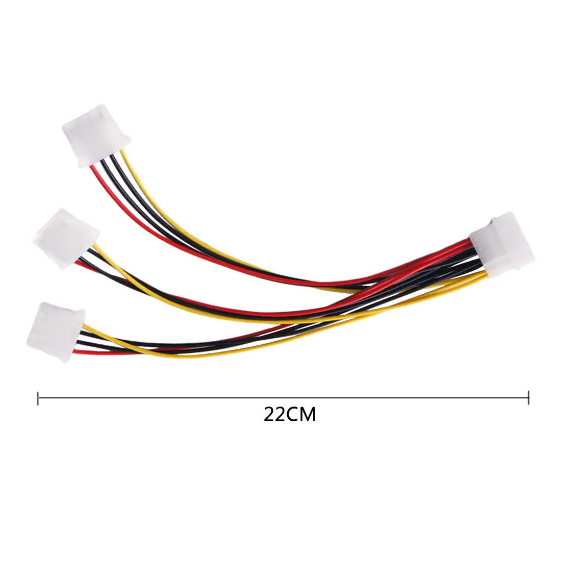 Силовые кабели 22 см ПВХ 4 контакта IDE HY1578 Molex папа 3 порта мама сплиттер питания