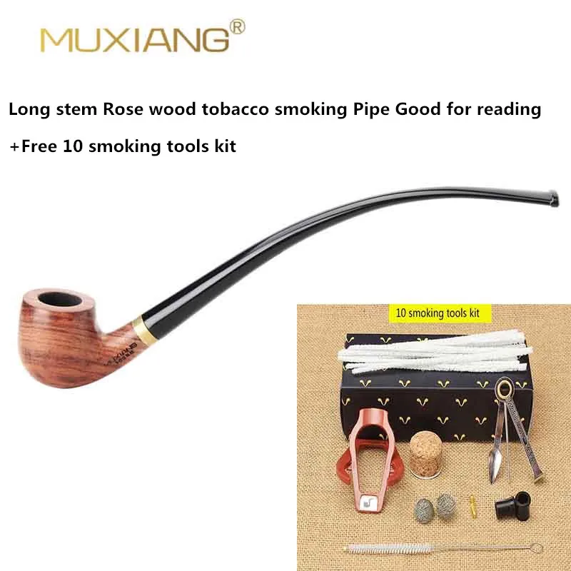 Деревянная курительная трубка MUXIANG Churchwarden с длинным стержнем kevazingo 3 мм фильтр